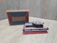 Simplex Toy Typewriter Model 100 w/original Box - Rare