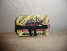 Fisherman‘s Friend Blechdose , gelb weiß Japanische Aufschrift