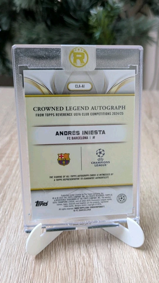 Andres Iniesta Crowned Legend Auto 24/25 Topps Reverence UCC FC Barcelona /75 - Image 2 of 2
