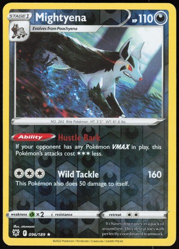 Mightyena 096/189 Rare Astral Radiance Pokemon Reverse Holo Near Mint