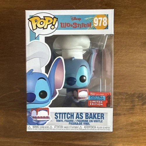 NEW 2020 RETIRED FUNKO POP DISNEY LILO & STITCH AS BAKER #978 FREE PROTECTOR