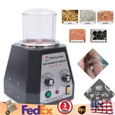 Mini Magnetic Tumbler 100mm Jewelry Polisher Finisher Machine Time Control USA