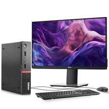 Lenovo ThinkCentre Tiny Mini PC Intel i5-6th 8GB RAM 256GB SSD 22" Win 11 Wi-Fi