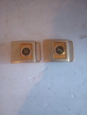 Lot Of 2 Vintage Lee Zodiac Belt Buckles Aries And Scorpio Gold 1970s