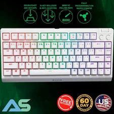 Razer BlackWidow V4 75% Wired Gaming Mercury Keyboard Tactile - Orange Switch 🐍