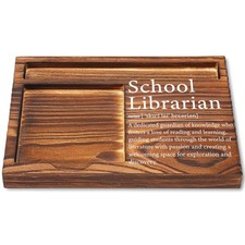 Librarian Gifts, Wooden Sticky Note Pad Holder Appreciation Gift, Graduation ...