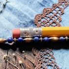 16" NAVAJO Pearl Desert Lapis Lazuli Petite Southwest Native Western Necklace — photo 5