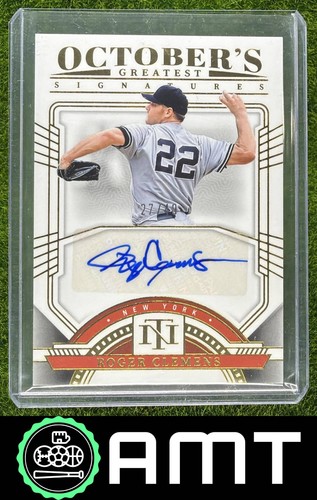 Roger Clemens 2024 Panini National Treasures 27/49 October Greatest Auto Yankees