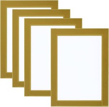 PATIKIL 4x6 Magnetic Picture Frame, 4pcs A6 Frame A6, Golden
