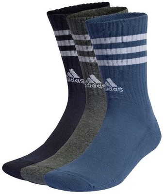 Adidas 3-Streifen Cushioned Crew Socken| 3er-Pack| Wadenlang | Größe 43-45