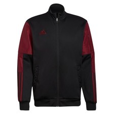 Image of adidas MEN'S TIRO FULL ZIP TRACK JACKET TOP BLACK FOOTBALL TRAINING WARM NEW OG