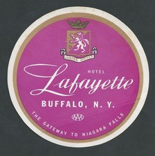 Hotel Lafayette BUFFALO N.Y. - vintage luggage label