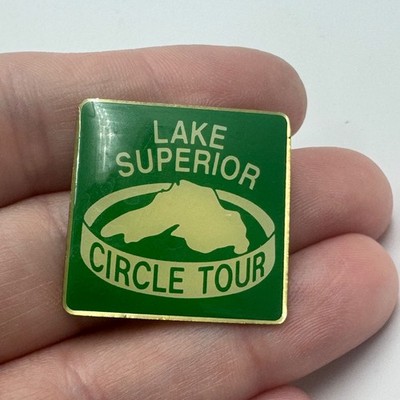 Rare Vintage Lake Superior Circle Tour Travel Logo Lapel Pin