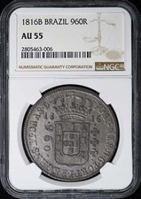 1816B BRAZIL 960R NGC AU55
