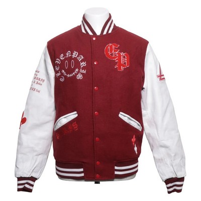 Eleven Paris, Collegejacke, Herren, Größe: L, Rot/Weiß/Mehrfarbig #C3j