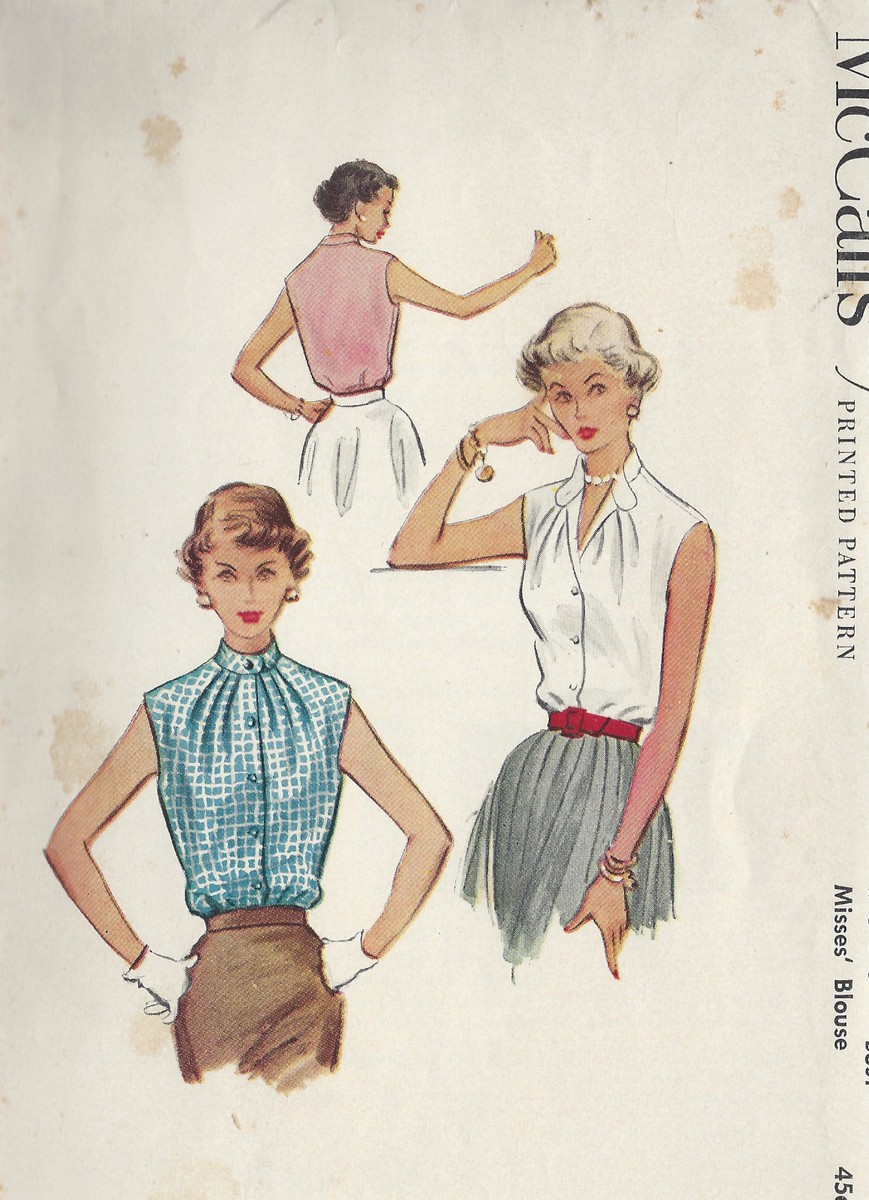 Patron De Couture Vintage Simplicity 1953 - Blouse Et Gilet (modèle B30 R726)