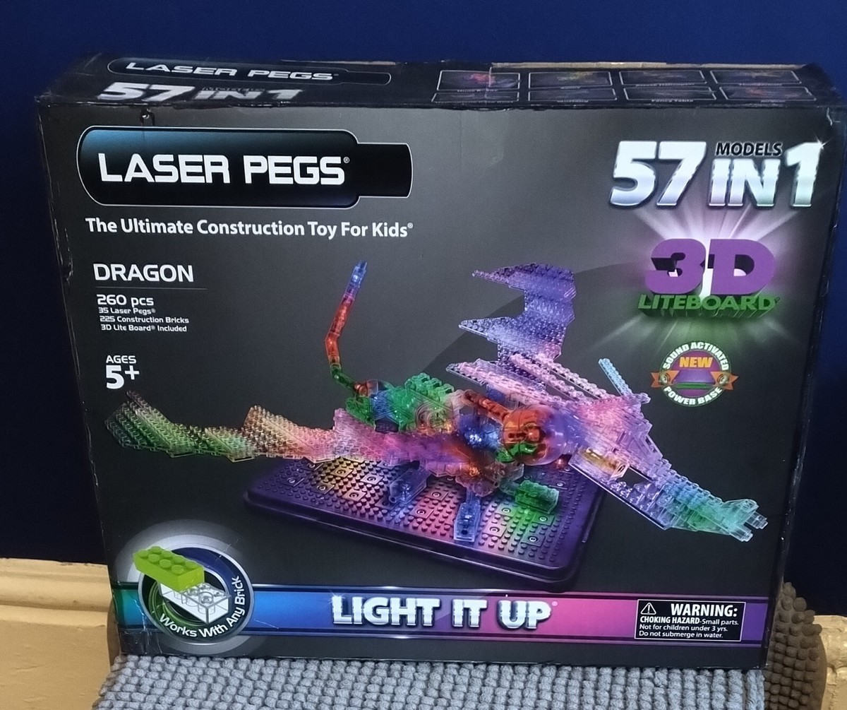 3d Lite Board Laser Pegs Play Table LASER PEGS 57-in-1 3D Light