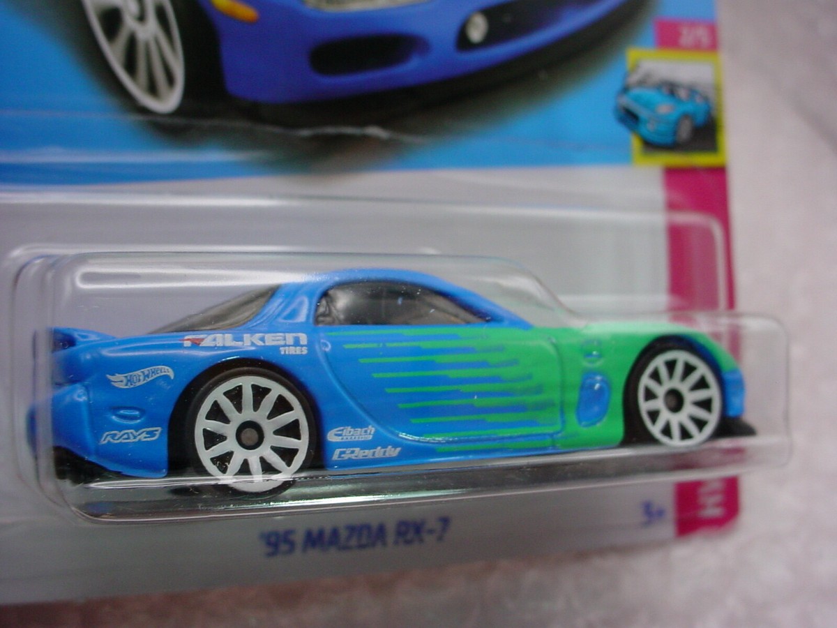2022 Hot Wheels '95 MAZDA RX-7 #177 ☮ blue/green;FALKEN