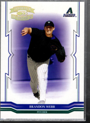 A1988- 2005 Throwback Threads Gold Jahrhundert Beweis #55 Brandon Webb / 100 -