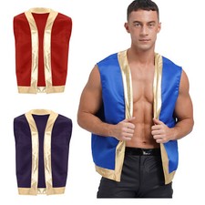 US Mens Adults Toad Vest Halloween Waistcoat Cartoon Captain Cosplay Costume