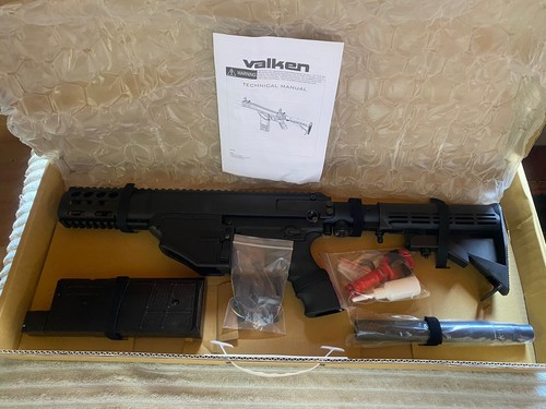 NEW VALKEN M17 CQMF MAG FEED PAINTBALL MARKER + ADJ BUT STOCK + MAGAZINE .68cal - Picture 3 of 6