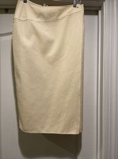 Vintage Valentino Boutique Beige Off White Wrap Skirt sz12