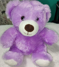 10" Super Cuddly Purple Stuffed Teddy Bear