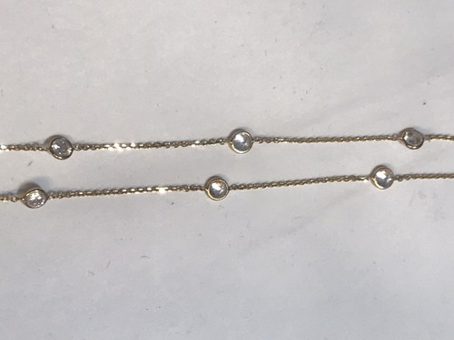 Collar RCI 14k oro amarillo 4,5 mm cristal 1 mm enlace de cable 18,5 pulgadas - Imagen 5 de 7