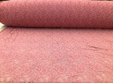 Embroidered Stretch Lace Apparel Fabric Sheer Floral Sweet Pink UU213
