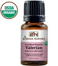 Organic Valerian Essential Oil USDA Certified 100%Pure Therapeutic Grade Natural