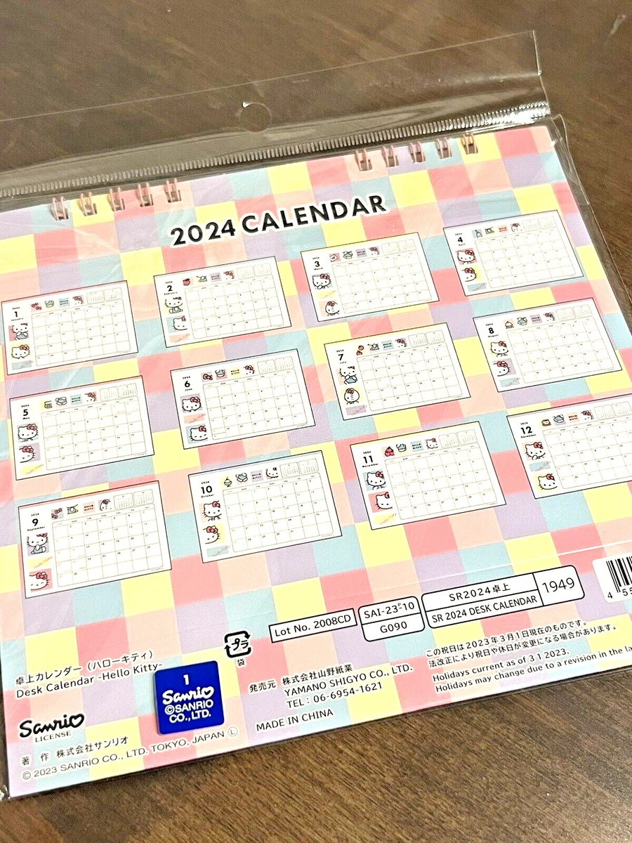 Hello Kitty Sanrio desk calendar 2024 From Japan Daiso | eBay
