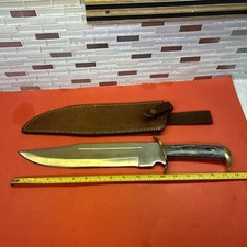 Custom Handmade Handcrafted Bowie Knife With Leather Sheath