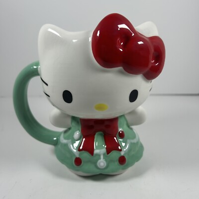 Sanrio 3D Hello Kitty Christmas Coffee Mug Cup 22 Oz NEW 2023 Holiday