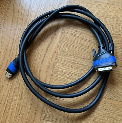 HDMI to DVI Kabel DVI-D 25 Pin (24+1pin) 2 Meter wie neu!