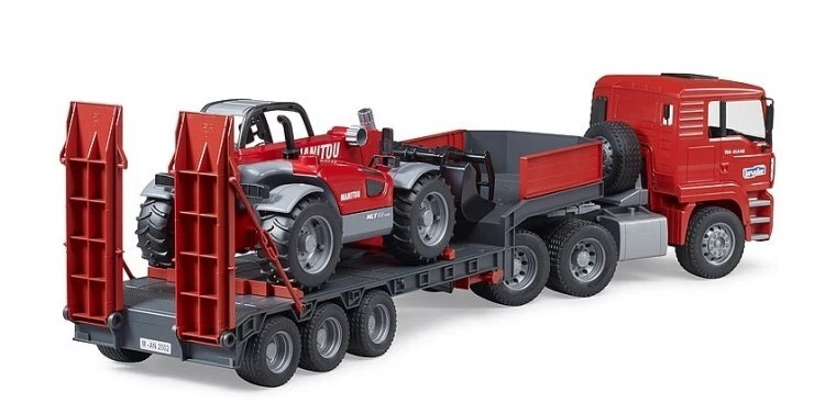 BRUDER - MAN TGA 6x4 con carrello porta-attrezzi e sollevatore telescopico MA... - Immagine 3 di 4