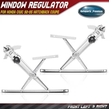 2PCS Manual Window Regulator for Honda Civic 1992-1995 2 Door Front Left & Right