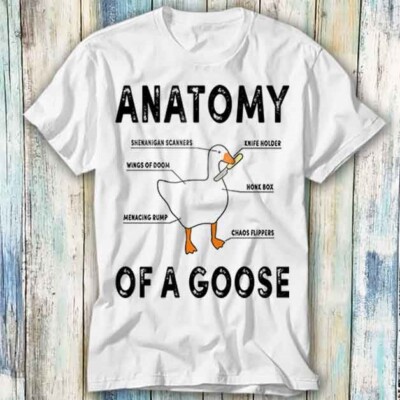 T-Shirt Anatomy of A Goose lustig Ente Online Gaming Meme Geschenk Oberteil Shirt Unisex 633