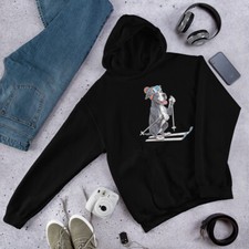 Skiing Great Dane Unisex Hoodie