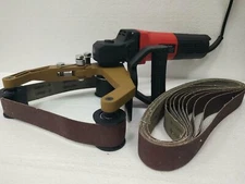 Pipe Tuber Polisher stainless steel Wood sander wet dry 110 sanding belt disc 
