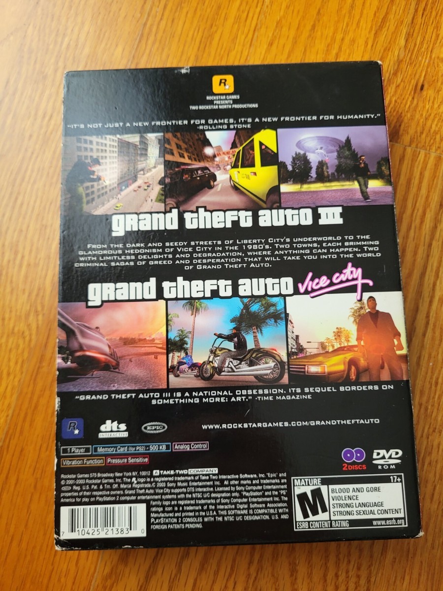 Grand Theft Auto Double Pack: GTA III & GTA: Vice City NEW Sealed