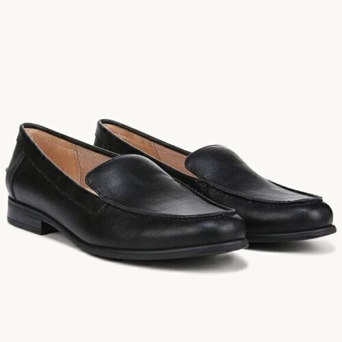 LifeStride Margot Black Comfort Loafers Soft System Professional Work Shoes 6 M