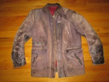 HERCULES Vtg Leather Horsehide sears Jacket coat motorcycle Wind Faded S/XS
