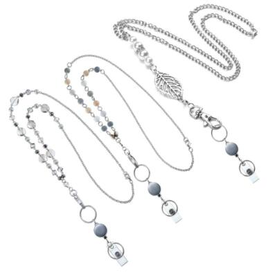 3Pc Retractable Badge Reel Lanyard with ID Holder Necklace Name Badge Holder Kit