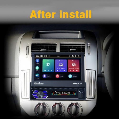 7" Flip Out Car Radio Stereo For Apple/Android Carplay FM Touch 1Din MP5 Player - Picture 11 of 16