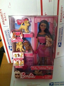 barbie potty training pups