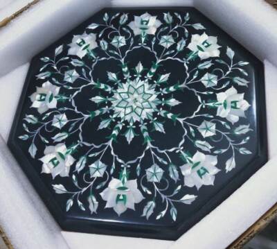 12'' Marble Table Top Coffee Center Fancy Inlay Mosaic Home Decor Room ...