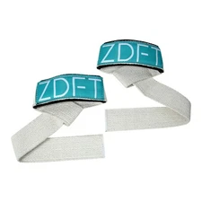 WEIGHT LIFTING STRAPS. WEIGHTLIFTING BODYBUILDING WRIST BAR SUPPORT STRAP WHITE