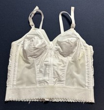Exquisite Form Longline Bra Size 38B Style 7532 White Vintage