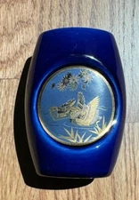 Japanese Vase Chokin Art Style Ancient Form of Japanese Gilding  3.5” X  1 Inch