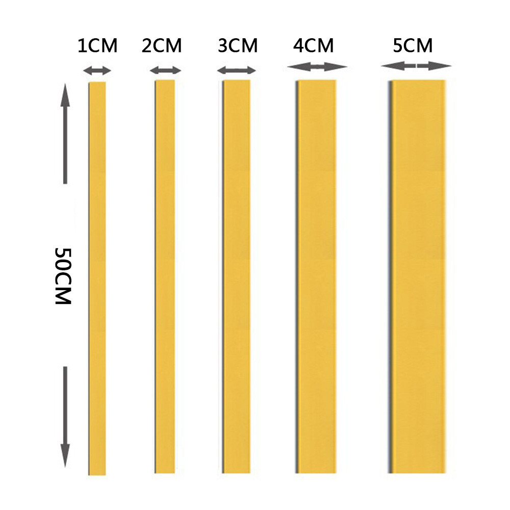 10Pcs Long Strip Acrylic Mirror Wall Stickers Mosaic Self Adhesive